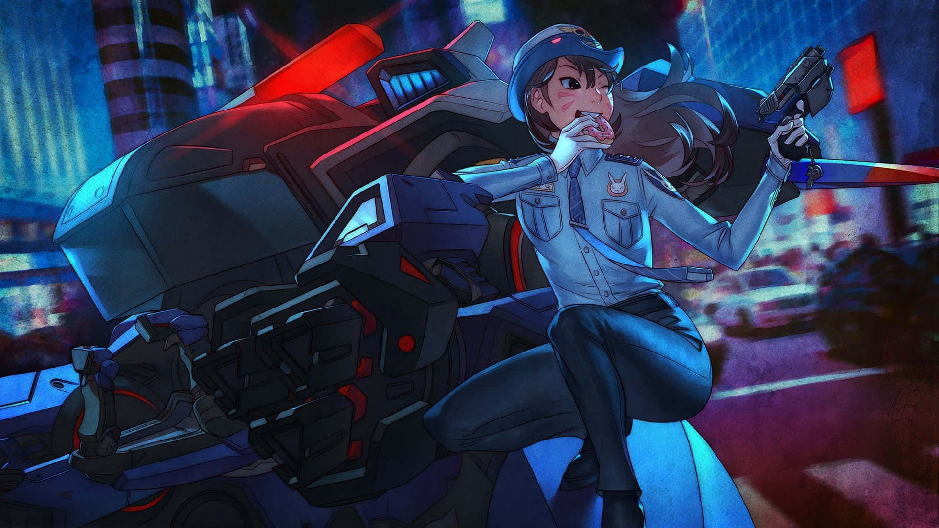 Take on the world with Dva from Overwatch Wallpaper