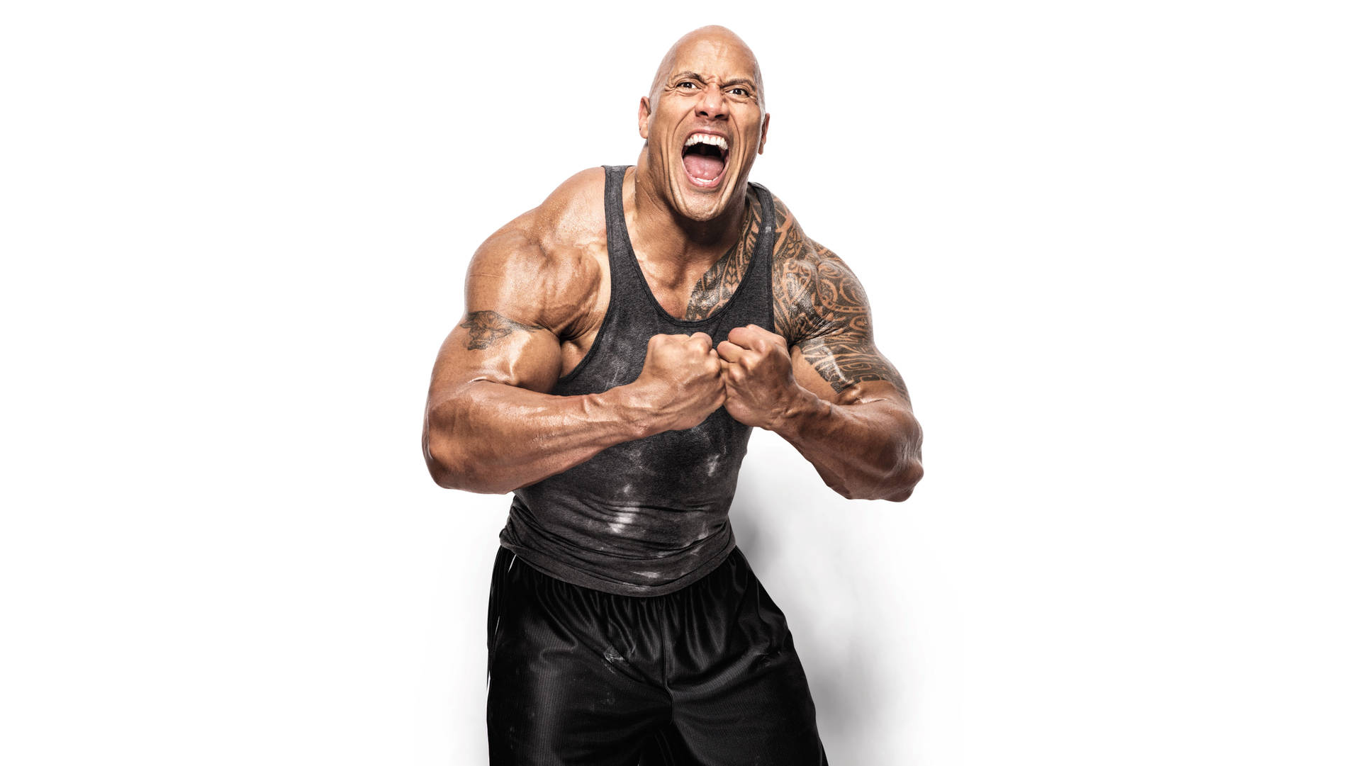 Dwayne Johnson Bodybuilder Flex Background