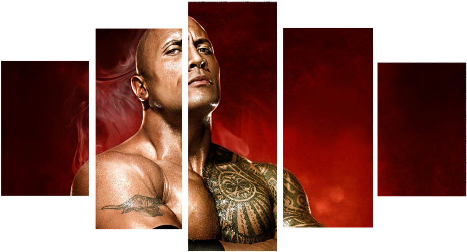 Dwayne Johnson Red Backdrop PNG