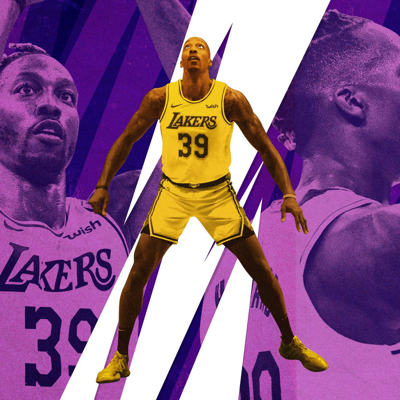 Dwighthoward La Lakers Estetisk Fan Art. Wallpaper