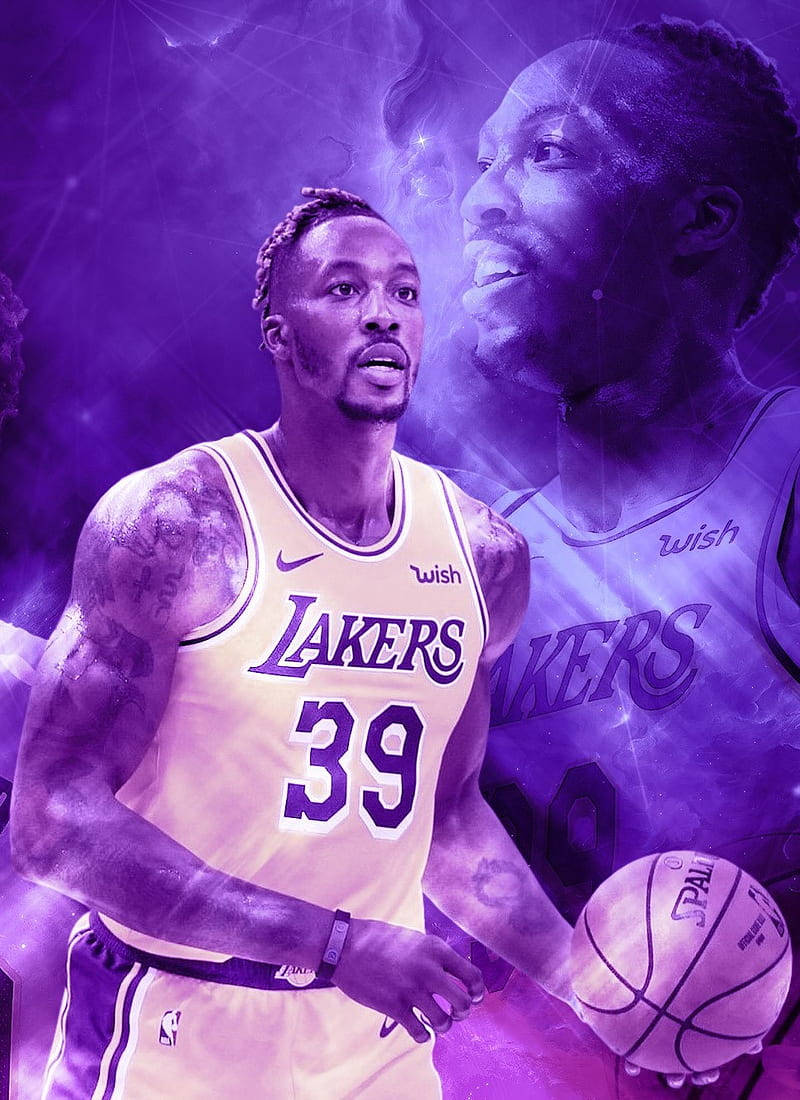 Dwighthoward Los Angeles Lakers Grafik Fan Art Wallpaper