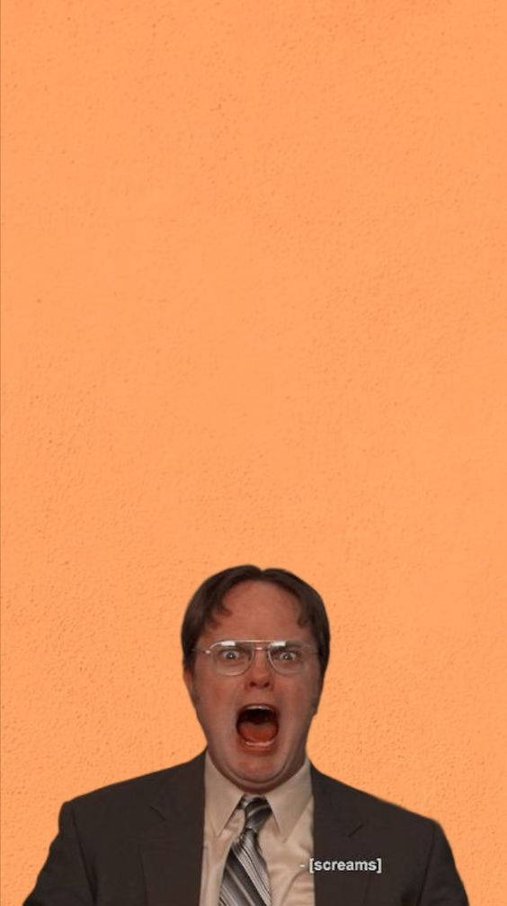 Dwight Screams The Office iPhone Wallpaper