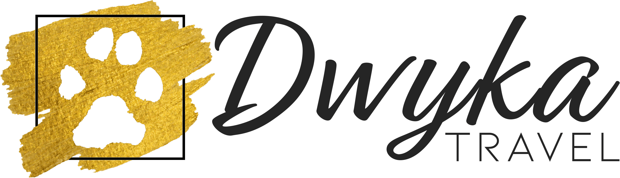 Dwyka Travel Logo Golden Accent PNG