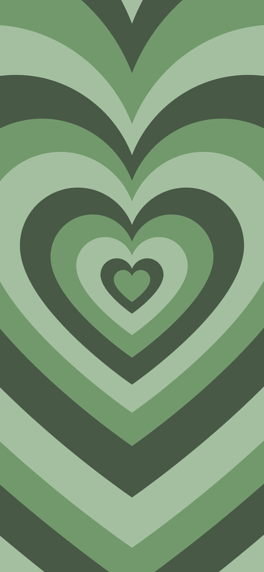 Dybt Grønt Hjerte Wallpaper