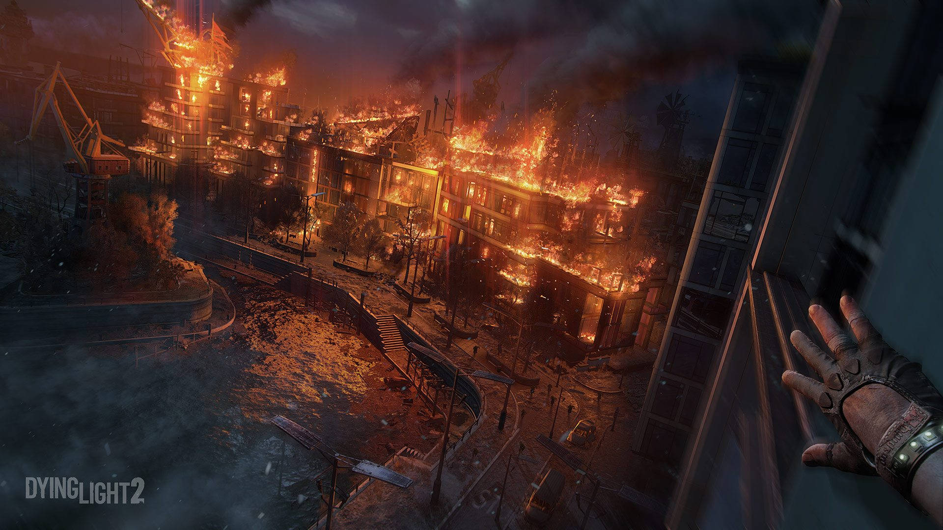 Dying Light 2: Stunning Image of a Burning City Wallpaper