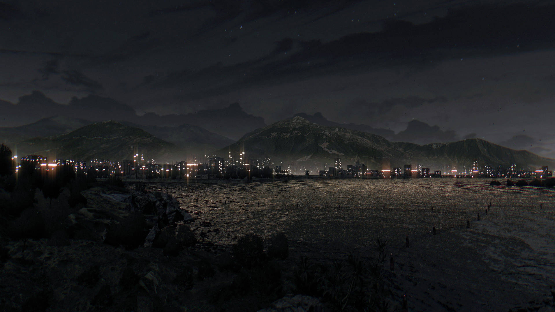 Dying Light City At Night
