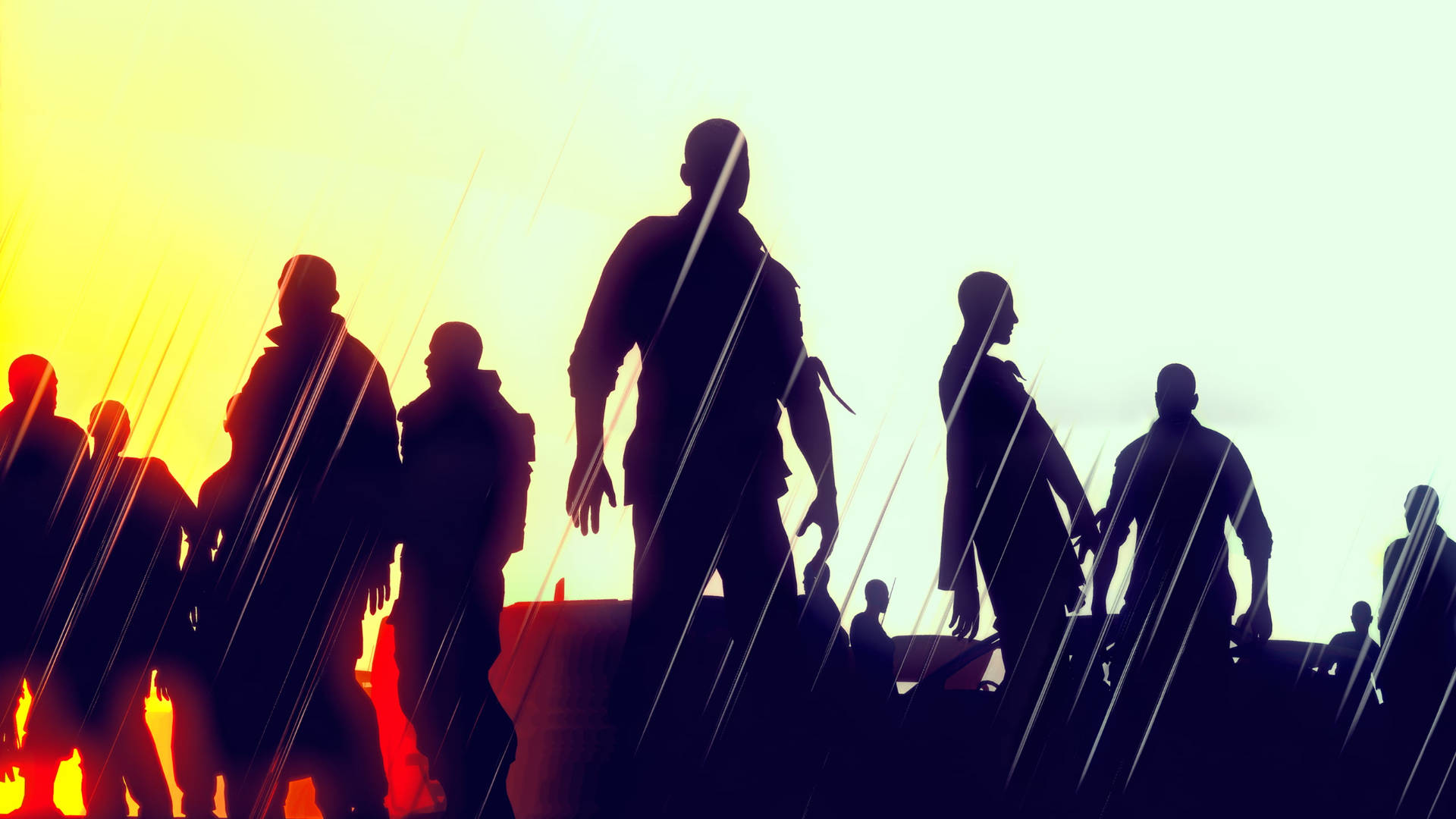 Dying Light Zombie Silhouettes Wallpaper
