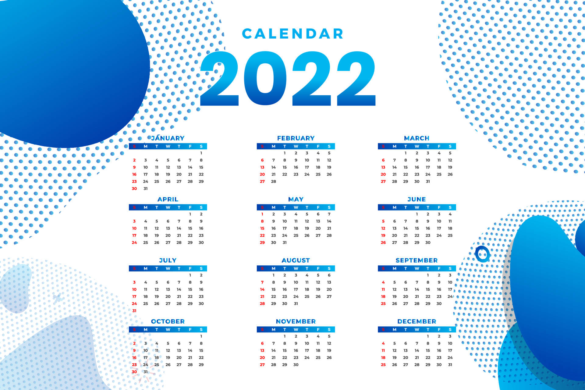 Dynamic 2022 Calendar Picture