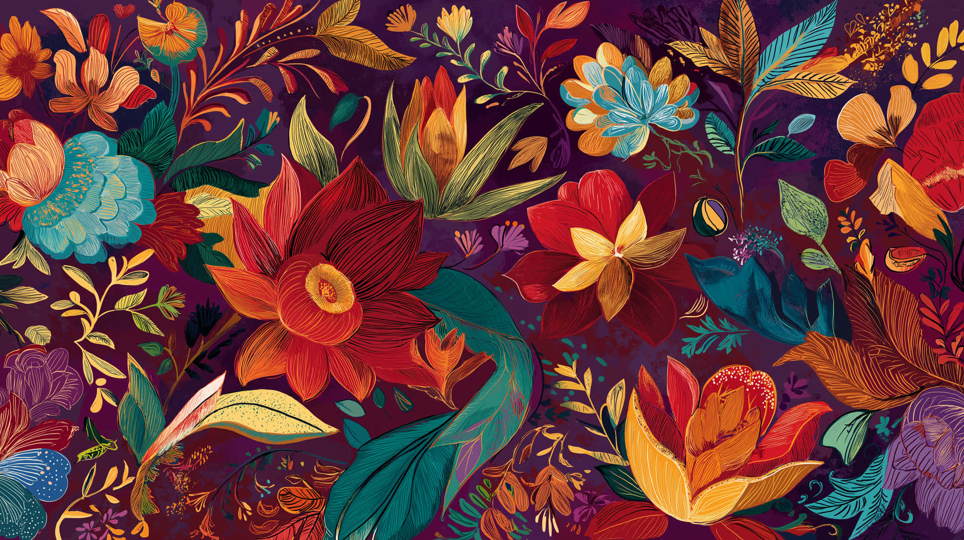 Dynamic Abstract Art With Moroccan And Mughal Inspired Patterns Wallpaper