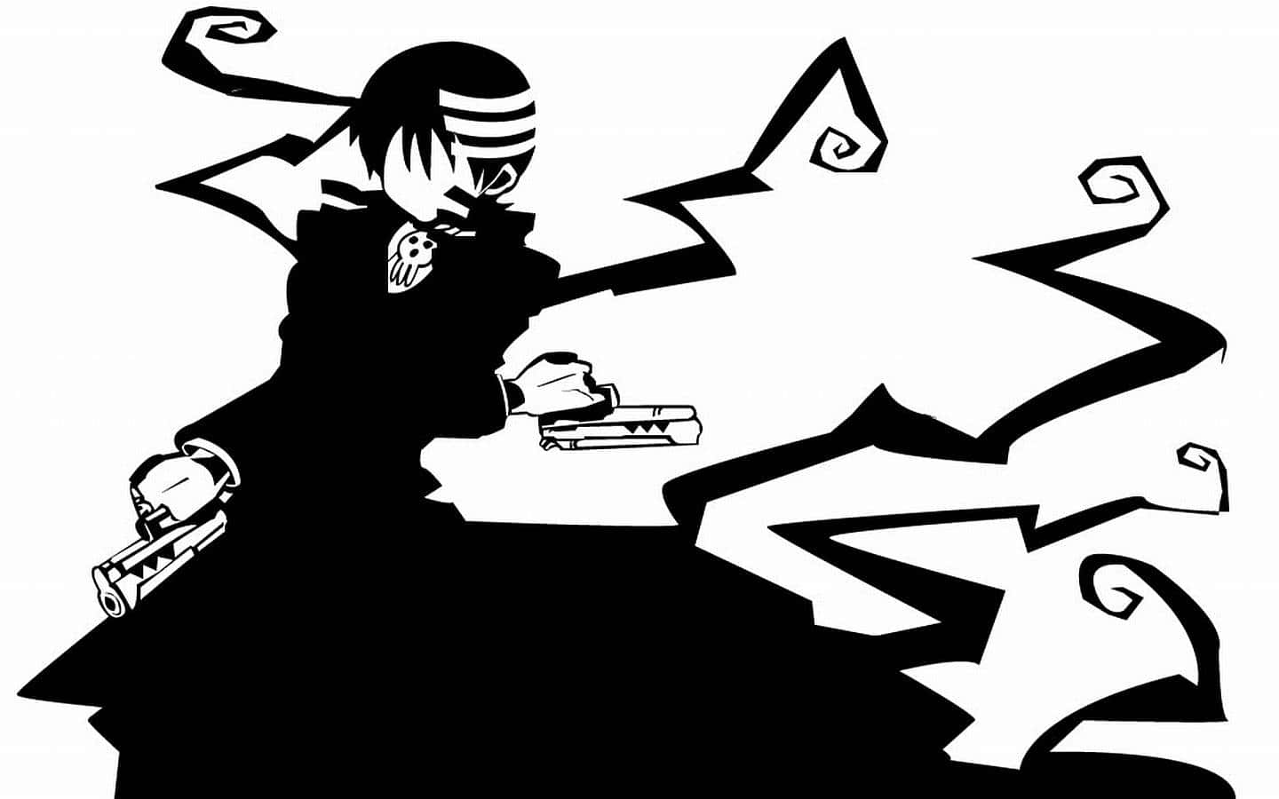 "dynamic Artwork Of Death The Kid From Soul Eater Anime Series" Wallpaper