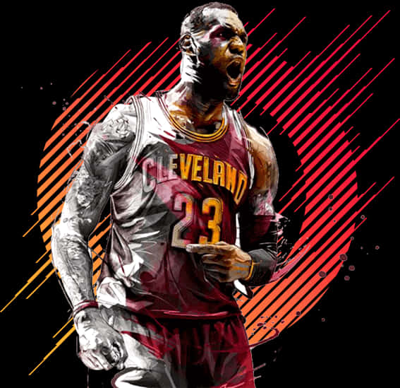 Download Dynamic Basketball Player Artwork | Wallpapers.com