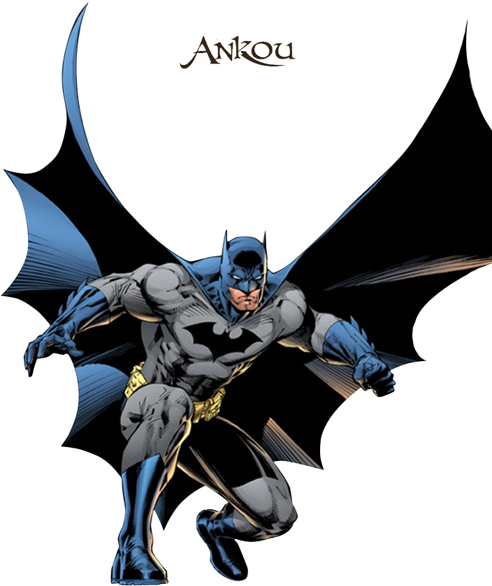 Dynamic Batman Action Pose PNG