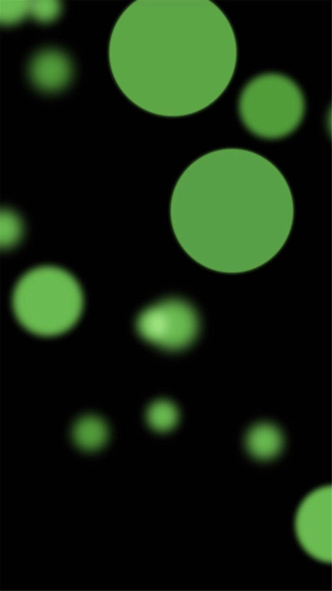 Dynamic Black Green Bubbles Wallpaper