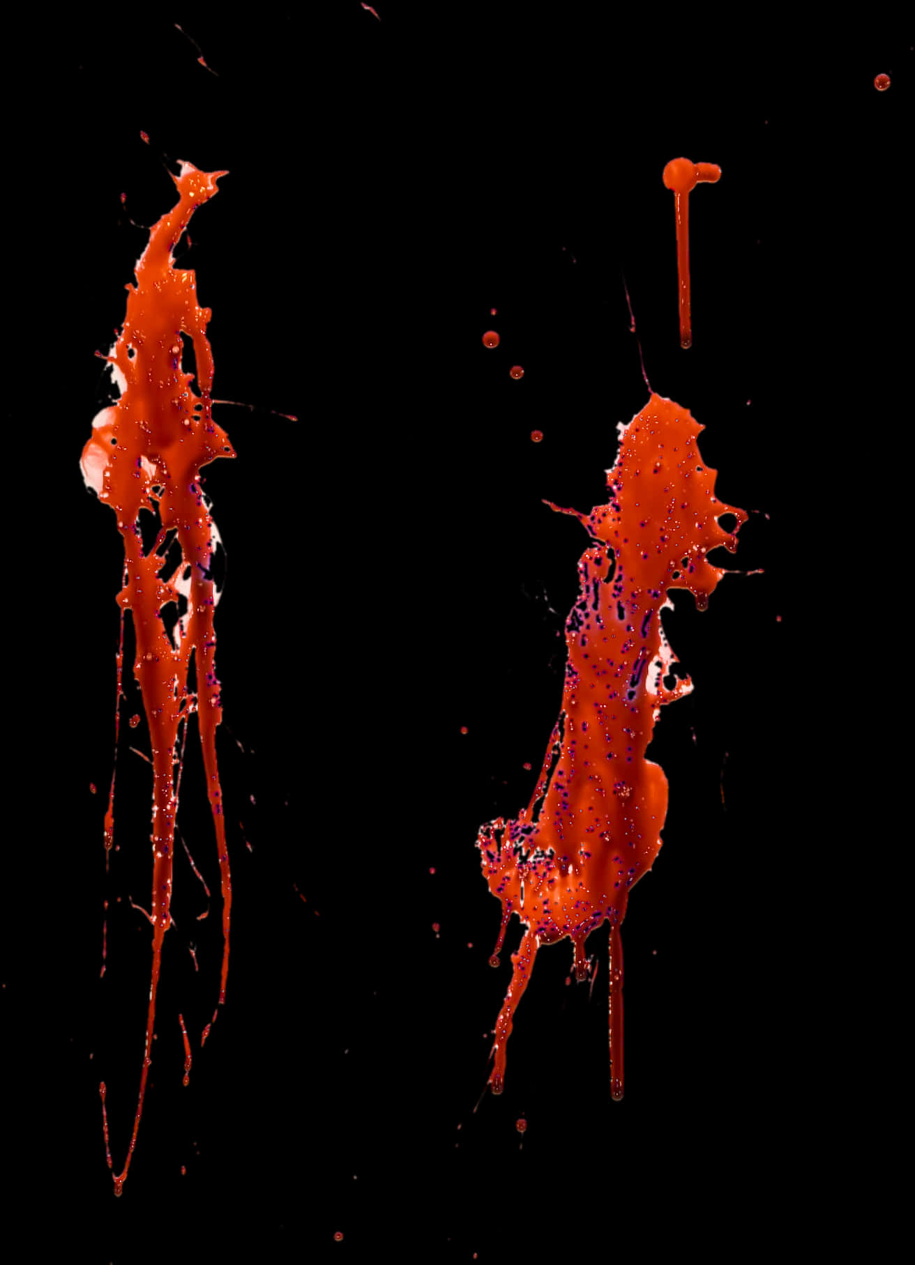 Dynamic Blood Splatter Abstract PNG