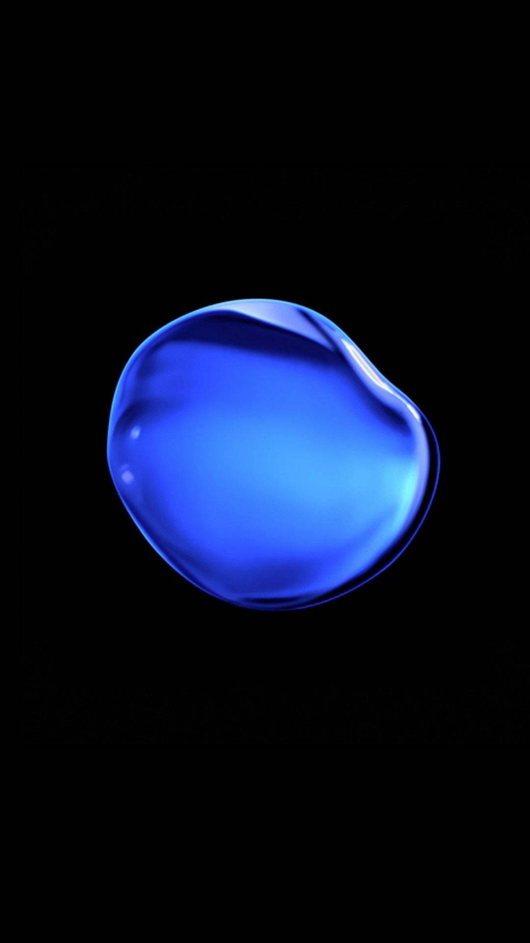 Dynamic Blue Paint Drop Picture