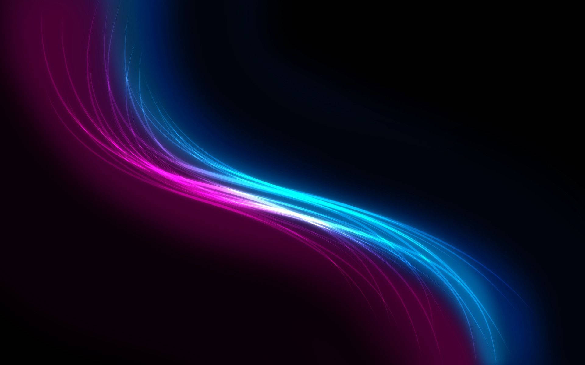 Dynamic Blue Purple Light Curves Wallpaper