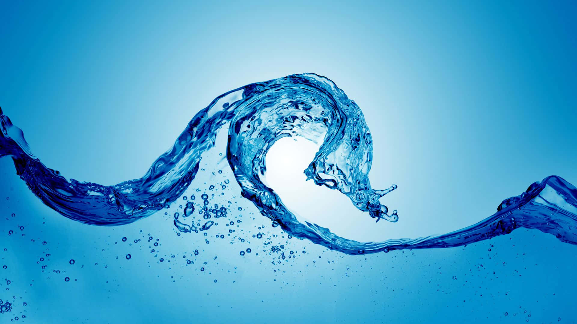 Dynamic Blue Water Splash Wave Wallpaper