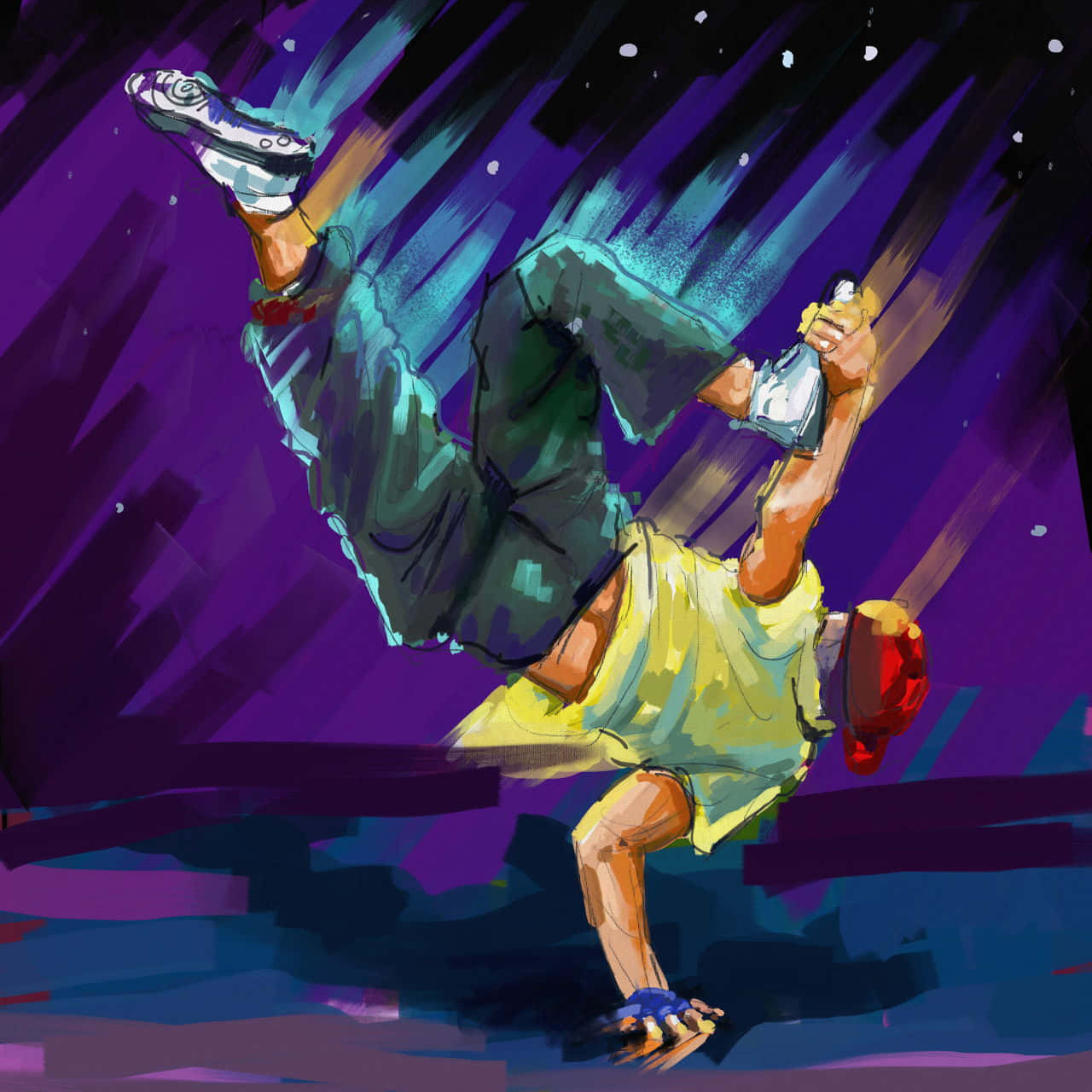 Dynamic Breakdance Freeze Wallpaper