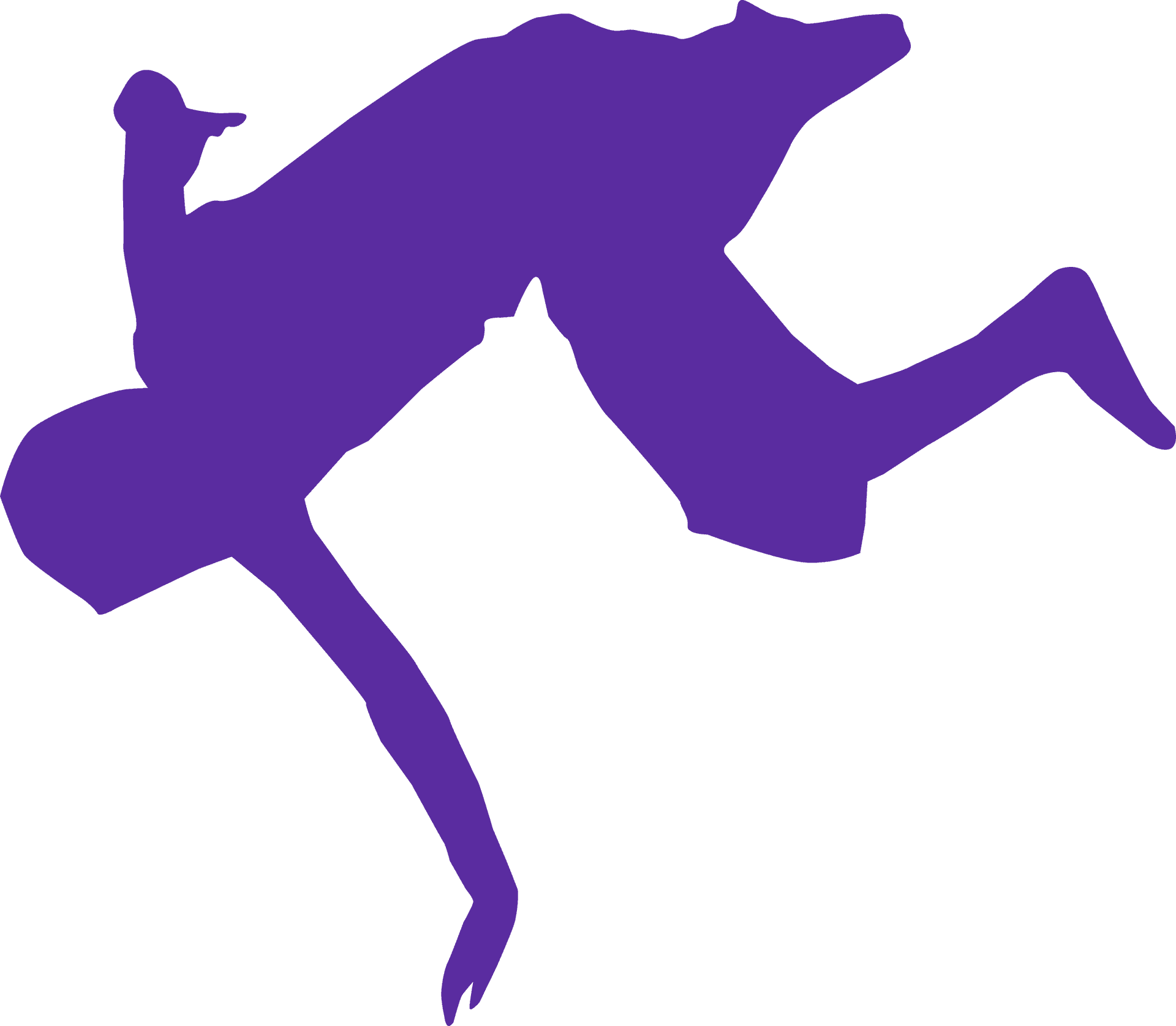 Dynamic Breakdancer Silhouette PNG