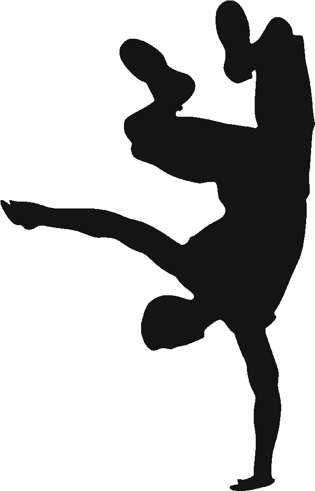 Dynamic Dance Move Silhouette PNG