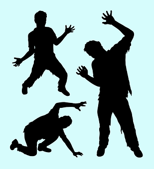 Dynamic Dance Moves Silhouettes PNG