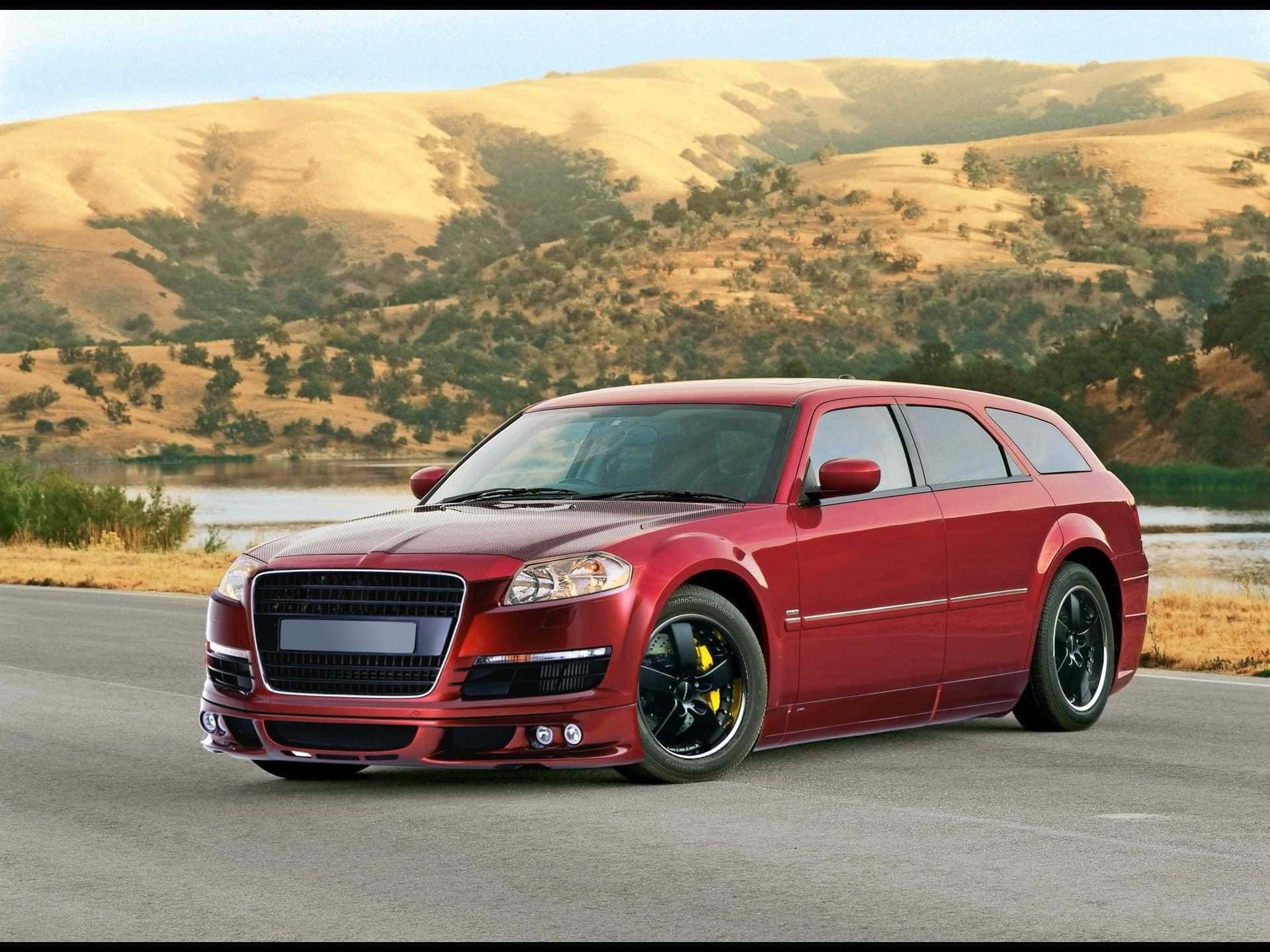 Dynamic Dodge Magnum Cruising The City Streets Wallpaper