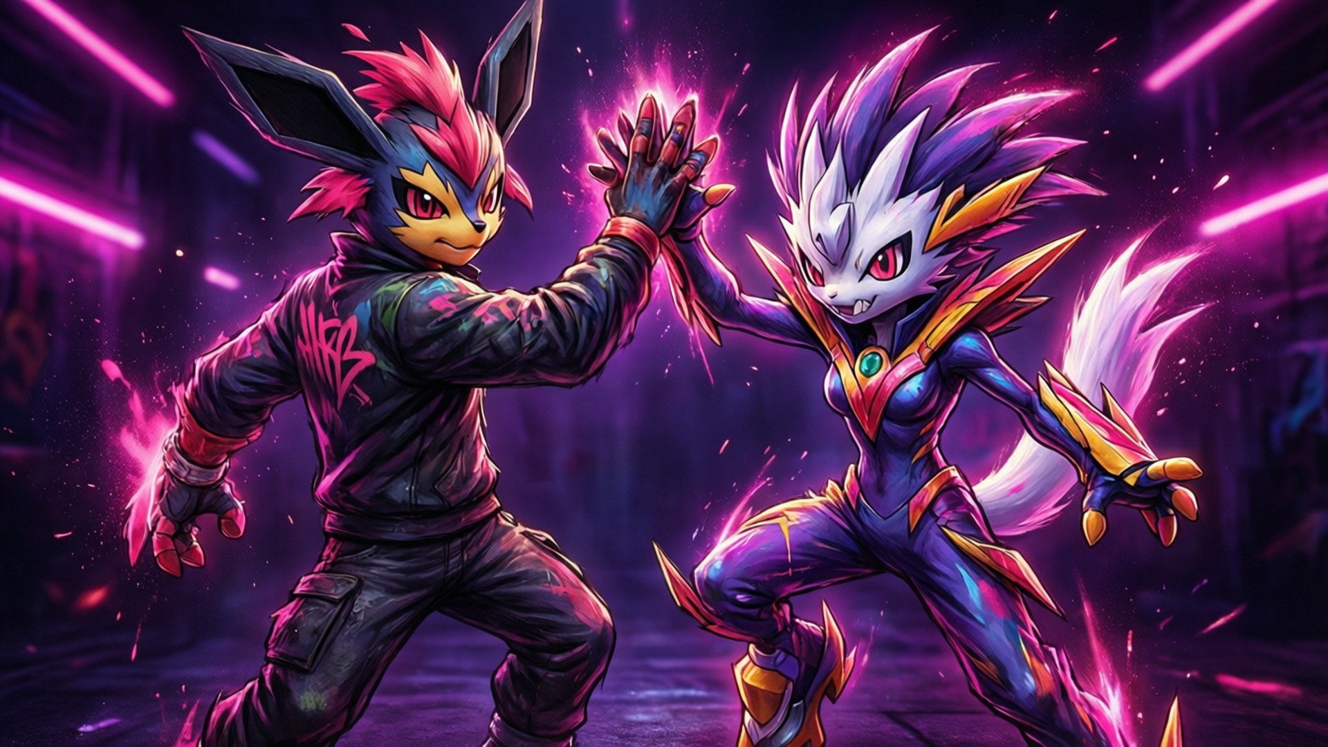 Dynamic Duo High-Five Achtergronden