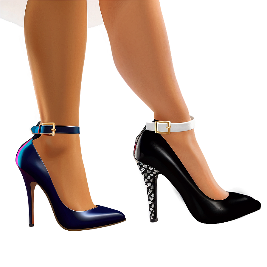 Dynamic Duo-tone Heels Png 50 PNG