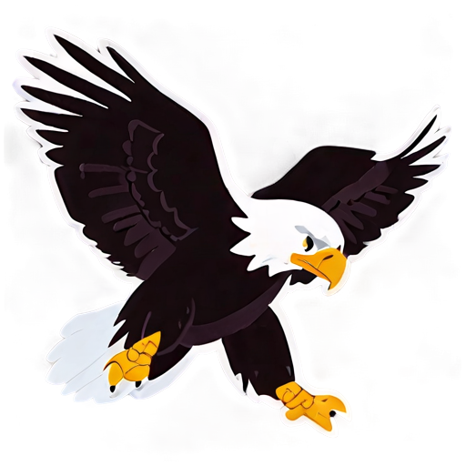 Dynamic Eagle In Attack Mode Png D PNG
