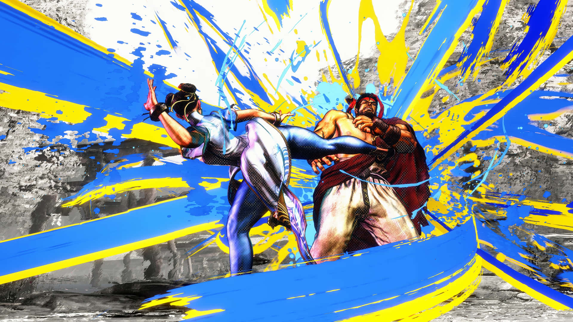 Dynamic Fighter Kick Impact Wallpaper
