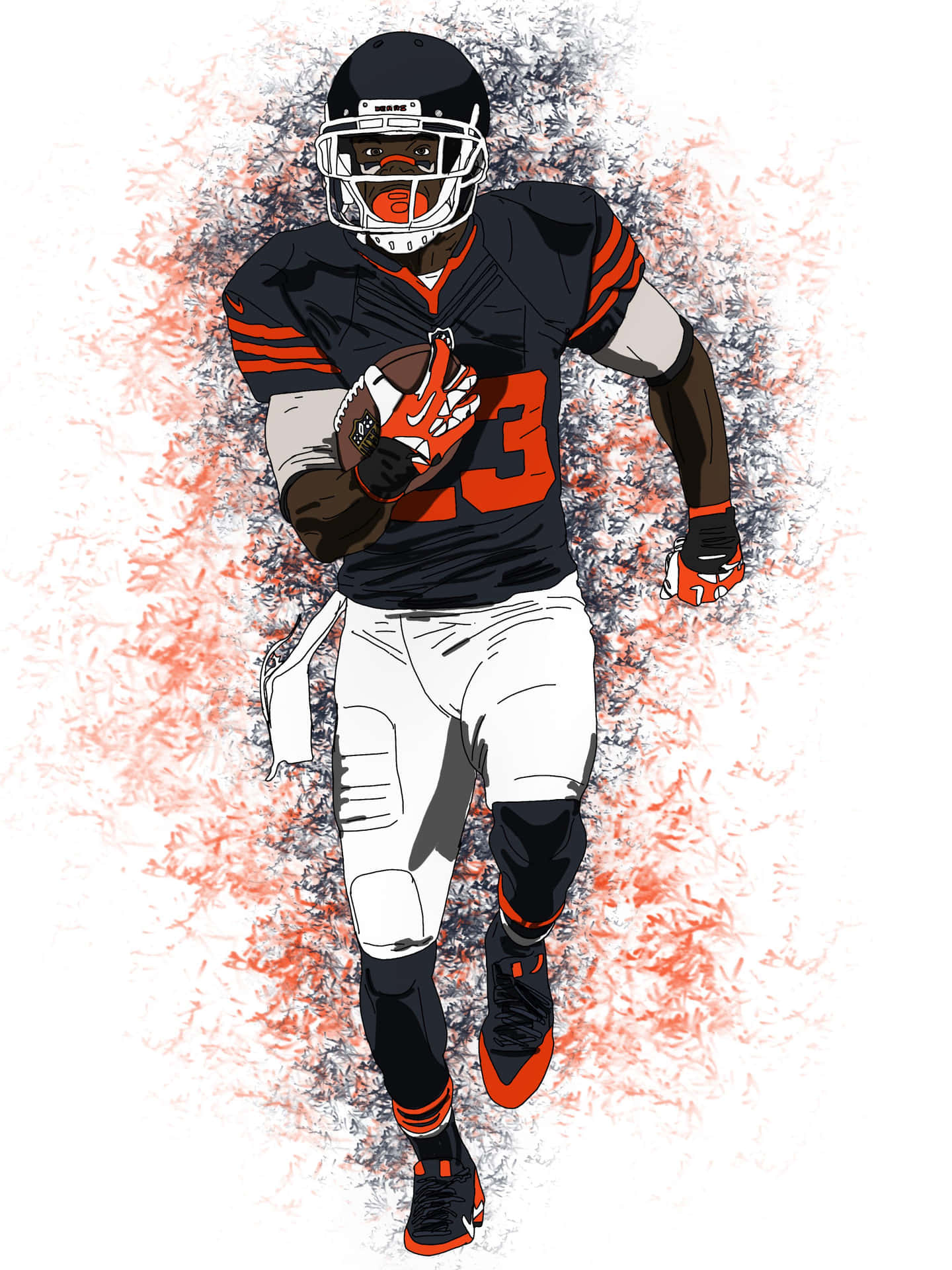 Dynamic Football Player Illustration Wallpaper