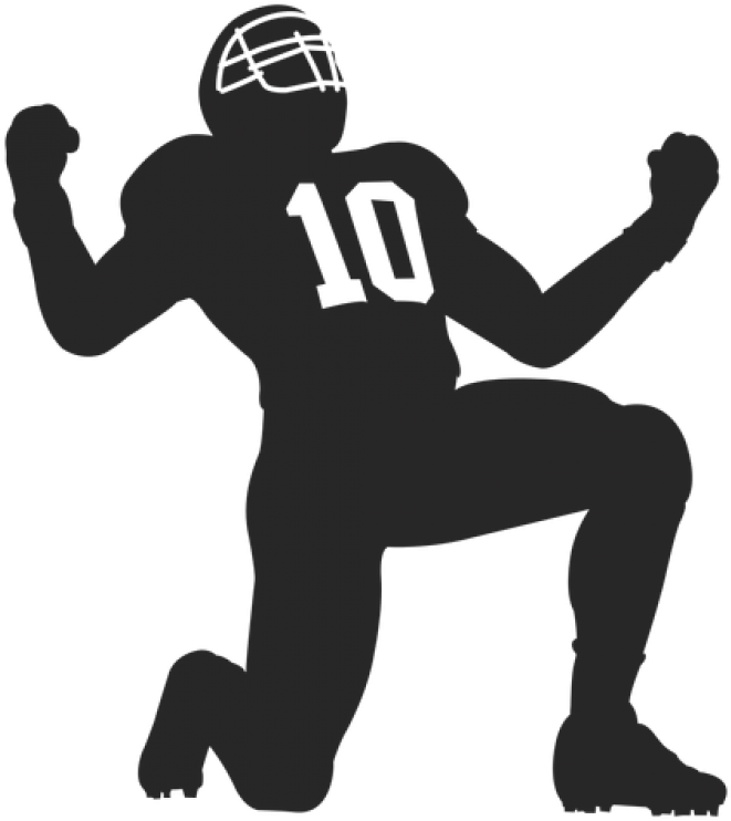 Dynamic Football Player Silhouette10 PNG