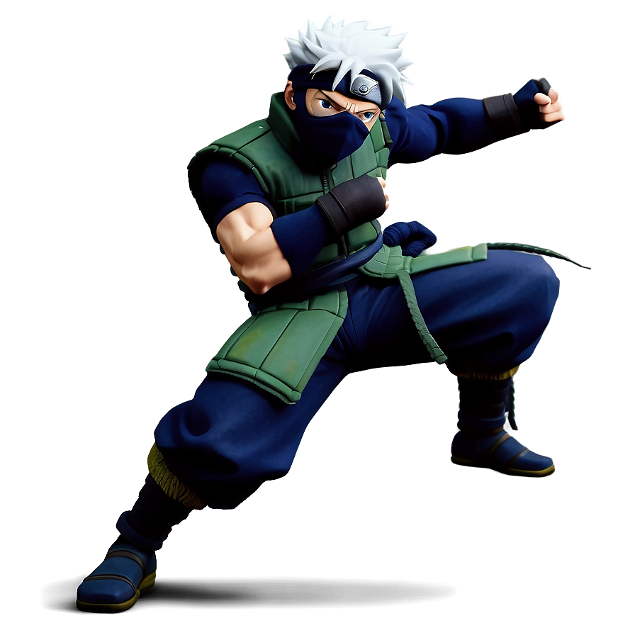 Dynamic Kakashi Hatake Fighting Pose Png Viv PNG