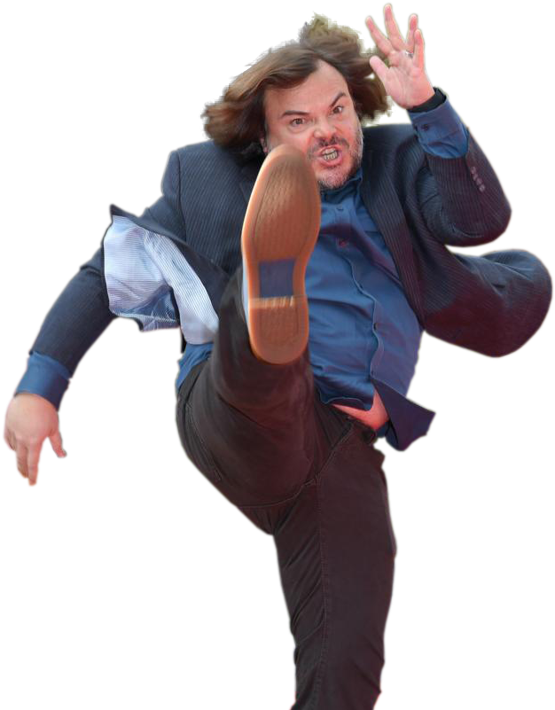 Dynamic Kick Pose Man PNG