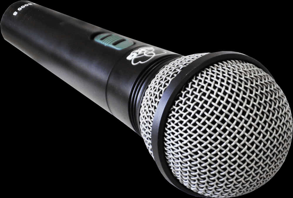 Dynamic Microphone Isolatedon Black PNG