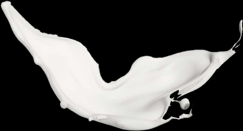 Dynamic Milk Splash Black Background SVG