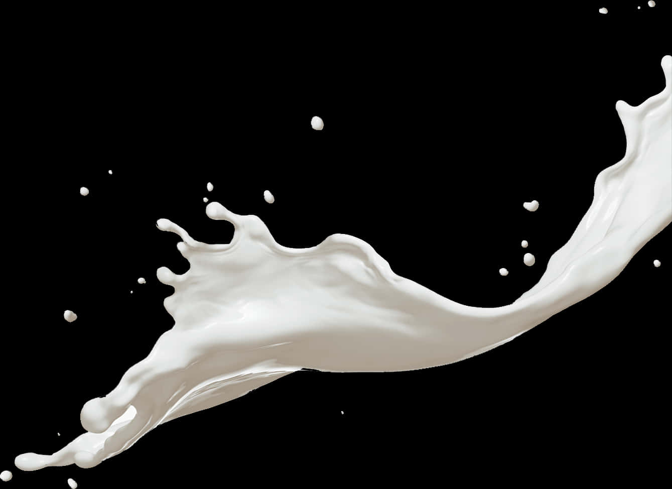 Dynamic Milk Splashon Black Background.jpg PNG