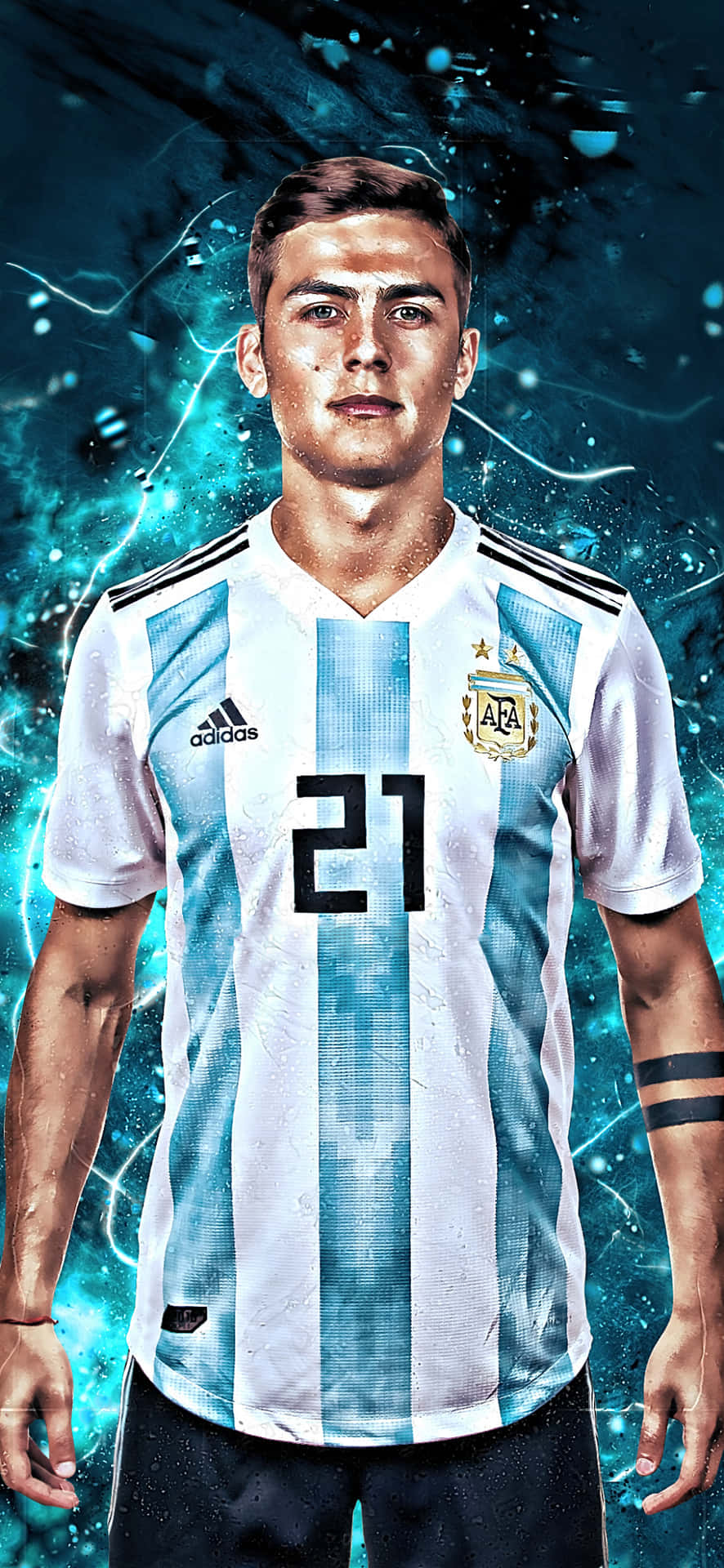 Dynamic Paulo Dybala In Action During A Football Match Wallpaper