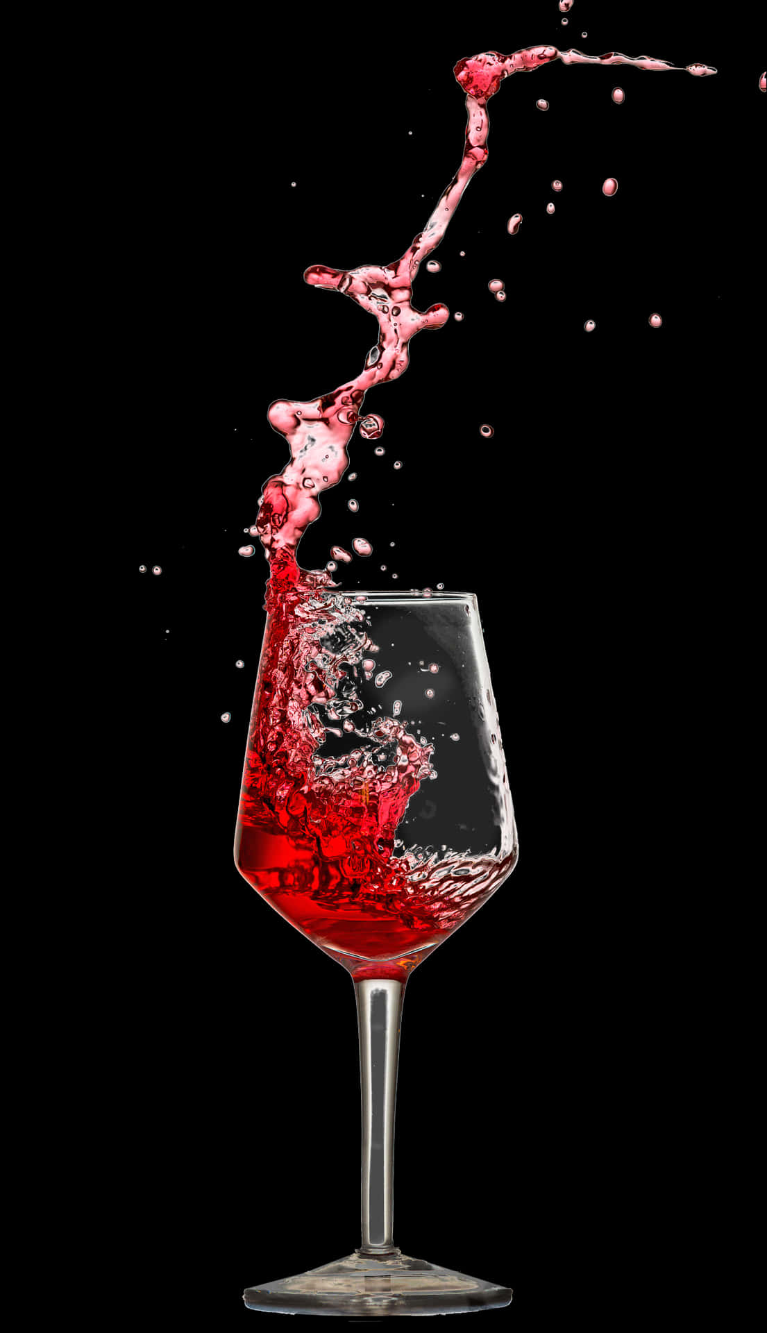 Dynamic Red Wine Splash PNG