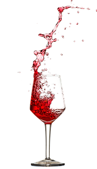 Dynamic Red Wine Splash PNG