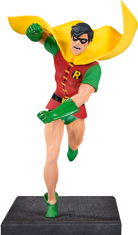 Dynamic Robin Statue Pose PNG