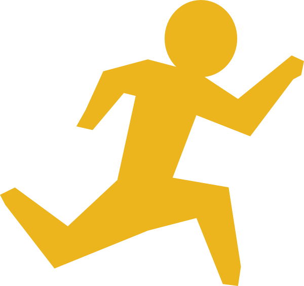 Dynamic Running Man Icon PNG