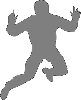 Dynamic Running Man Silhouette PNG