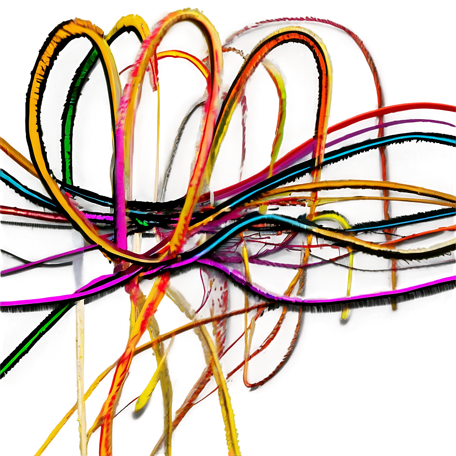 Dynamic Scribble Lines Png 3 PNG