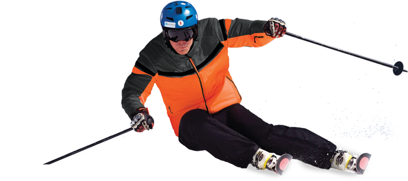 Dynamic Skier Action Pose PNG