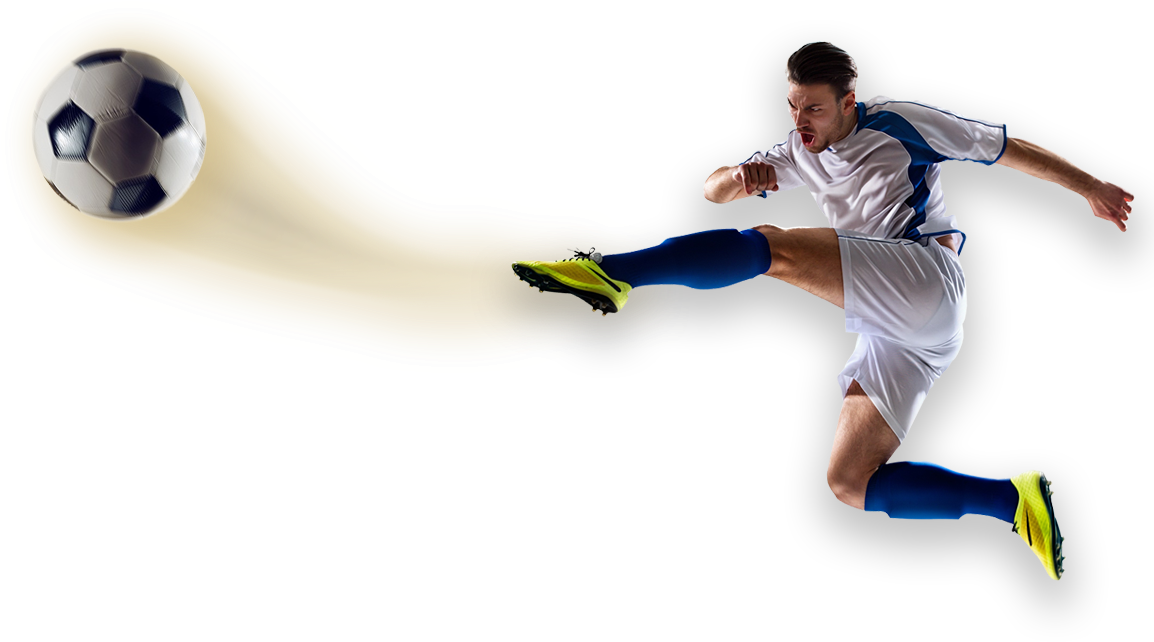 Dynamic Soccer Kick Action PNG