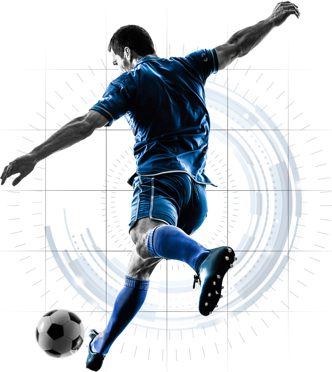 Dynamic Soccer Player Action Shot PNG