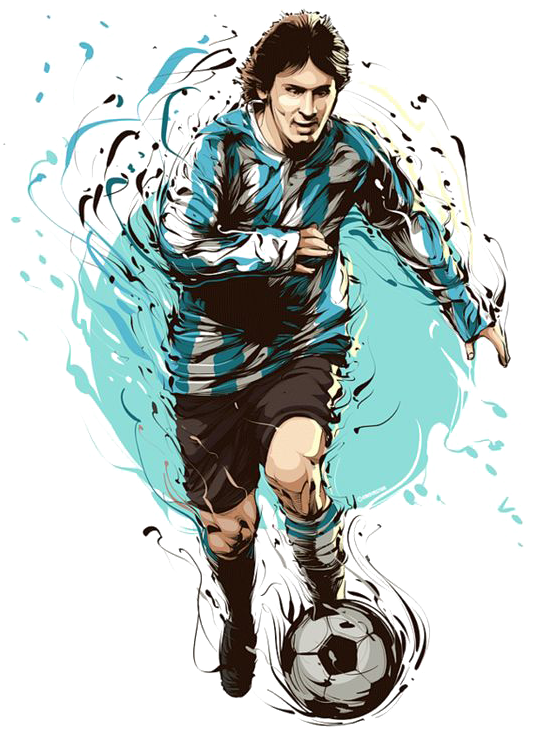 Dynamic Soccer Player Artwork PNG
