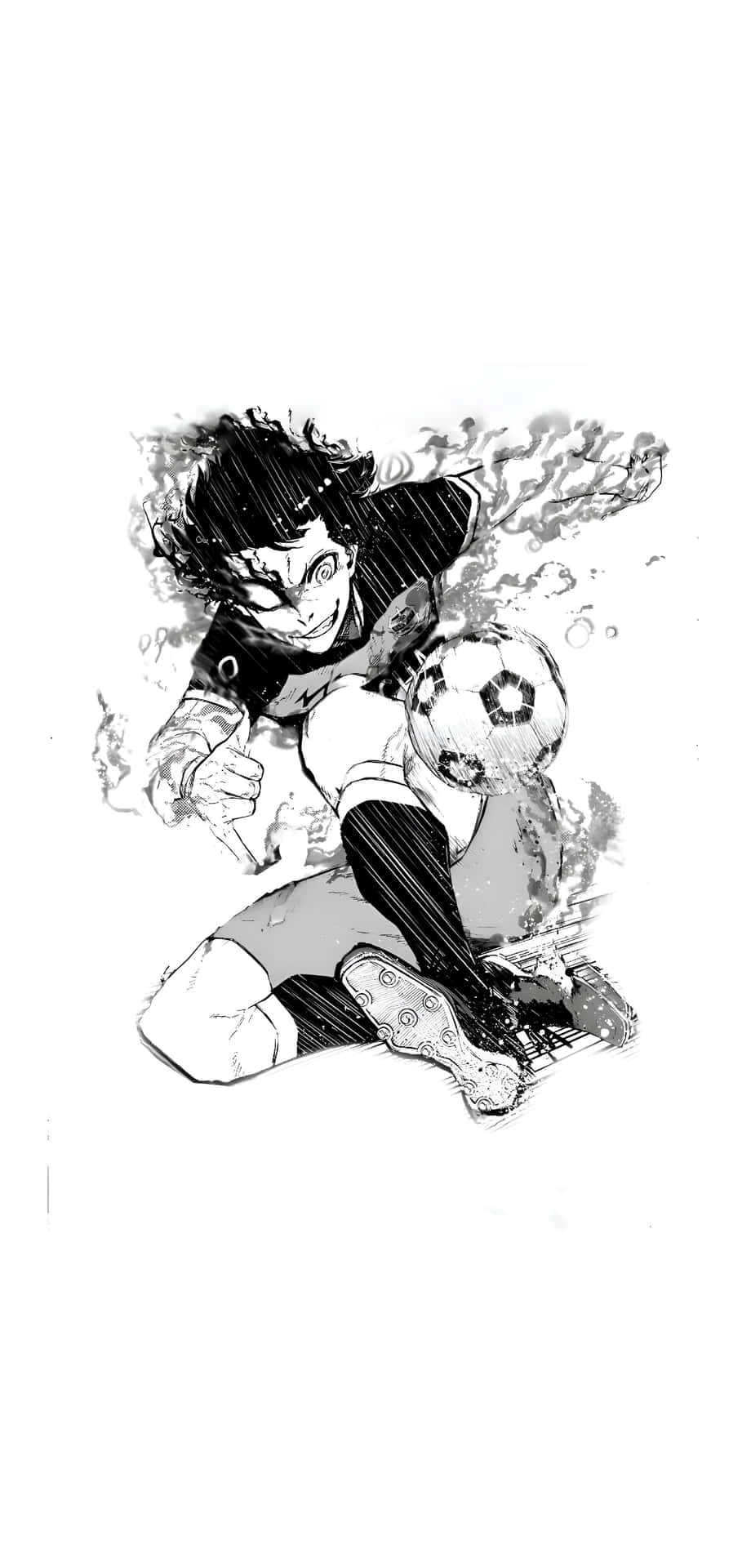 Dynamic Soccer Player Sketch Wallpaper