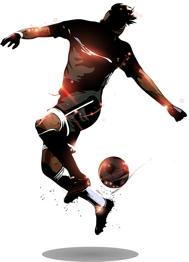 Dynamic Soccer Player Vector Art PNG